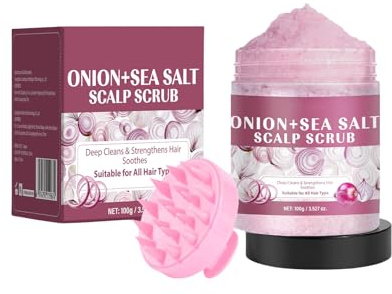 Gommage à l'oignon pour cuir chevelu, shampooing exfoliant naturel pour cheveux et cuir chevelu, purifiant les cheveux, soulage la sécheresse, élimine les pellicules, pour tous les types de cheveux