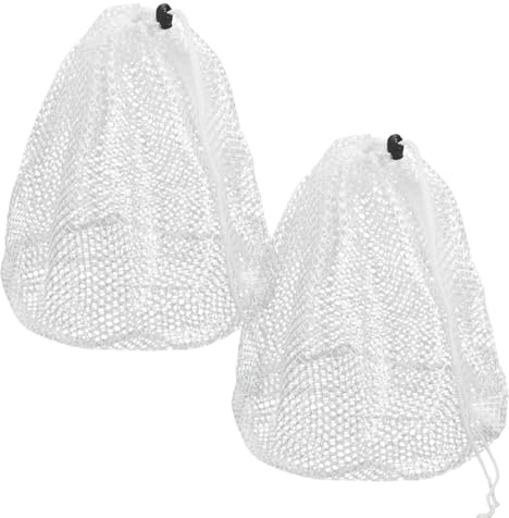 DBOO 2PCS Mesh Laundry Bags 30x40cm - Coarse Mesh Washing Machine Bags with Drawstring, Reusable & Multi-Purpose Net Bags for Delicates, Bras, Socks, Baby Clothes & Travel Organising