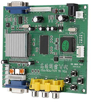 POENVFPO Converter de Video del Juego, RGB CGA EGA YUV a VGA Adaptador Retro Gaming Converter Board para CRT LCD PDP Proyector Monitores