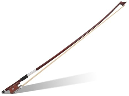 Milisten Geigenbogen 1/4 aus Rosshaar für Violine mit Hellem Klang und Arbor Holzstab Brauner Übungsbogen für Professionelle Musiker und Anfänger Geeignet