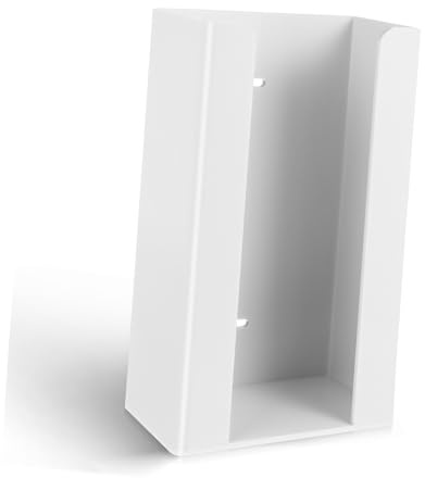 NOLITOY Gloves Storage Organizer Box and Wall-mounted Disposable Glove Holder Acrylic Case White Medical Storage for Home Office Clinic
