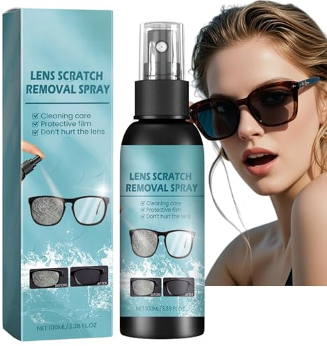 Lens Scratch Removal Spray,Glasses Scratch Remover,Glass Cleaner Spray,Eyeglass Lens Enhancer,Efficient and Quick Cleaning,Widely Used,Mild and Natural Ingredients,Easy to Carry,Keep Clear View