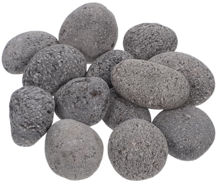 Gadpiparty Pietre Laviche Naturali per Braciere da Esterno 1 kg, Rocce Decorative Riutilizzabili per Caminetti Interni e Focolari da Giardino, Distribuzione Uniforme del Calore e Facile Manutenzione