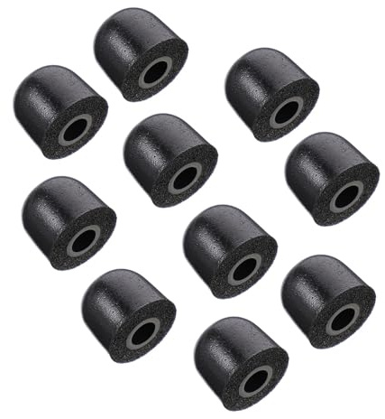 LRXIYODE 10 pezzi Gommini Auricolari in Memory Foam Mutevole Ricambio Ergonomico per Cuffie In-ear Riduzione Rumore e Comfort Prolungato