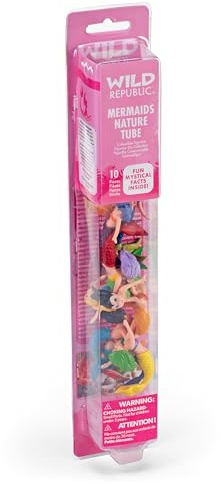 Wild Republic Mermaid Figurines Tube, Mermaid toys, Underwater, Sirens, Kids Gifts, 10-Piece