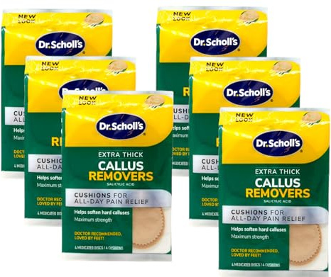 Dr. Scholl's Callus Removers Extra Thick - 4 Pads, Pack of 6