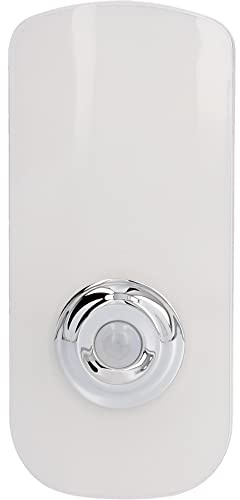 UNITEC Veilleuse LED avec détecteur de mouvement et capteur crépusculaire et batterie intégrée et fonction lampe de poche, blanc