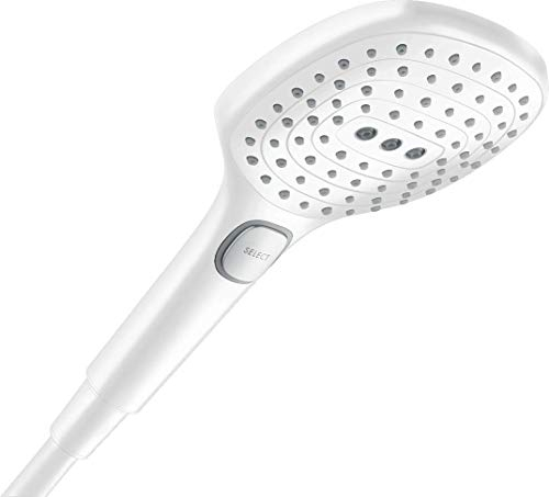 hansgrohe Duschkopf Raindance Select E, Handbrause 120mm, 3 Strahlarten, Mattweiß