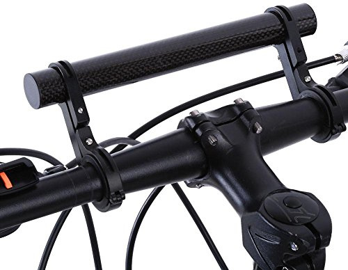 VGEBY1 Fahrradlenkerhalterung, Leichte stabile Verlängerungshalterung mit Zwei Lenkerhalterungen Halter für 25,4 mm 31,8 mm Fahrradlenker(Schwarz)