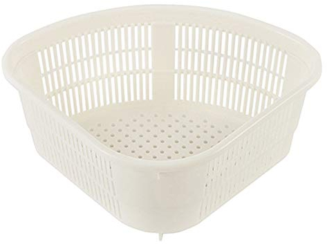 Brussels08 - Scaffale triangolare per lavello, scolapiatti angolari per cucina, cestello scolapiatti in plastica per spugna, frutta e saponi bianco