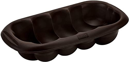 Lurch 85039 FlexiForm Hefezopf/Kuchenbackform zum Backen des traditionellen Ostergebäcks aus 100% BPA-freiem Premium-Platin-Silikon 30x16cm braun