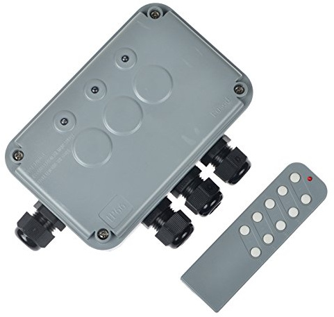 Outdoor Remote Switch Box NineLeaf 1 Pack 3 GANG 13A Junction Box, Waterproof IP66 Outdoor Electrical Surface Wiring Junction Boxes with Remote Control, Cable Gland Included, 220V 230V 240V