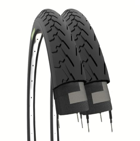 2 COPERTONI NERI 700 X 28 1 5/8 1/8 (28-622) PNEUMATICI IN GOMMA X BICICLETTA CONDORINO STRADALE TREKKING