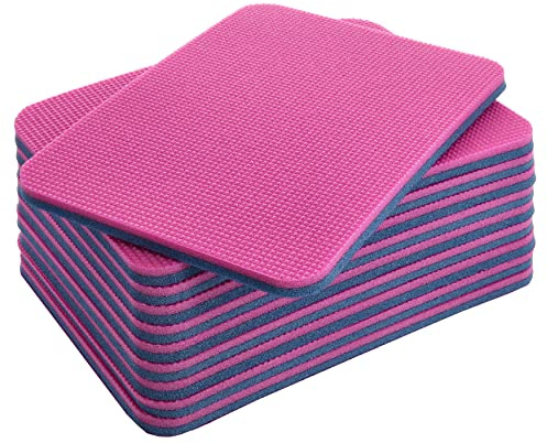Melan-Store Yate Set 10 doppelte Schaumstoff Sitzkissen DIN A4 Kinder Sitzunterlage WASSERDICHT 307x220mm für Kindergarten Morgenkreis, Schulen, Waldbühne - 2 lagig, Rucksack (Blau/Pink)