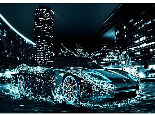 MXJSUA Auto Supersportiva di Lusso Kit Pittura Diamante per Adulti, Set Pittura Diamante 5D Completo, Arte Gemma Diamante Fai da Te per Decorazioni Domestiche 30x40 cm
