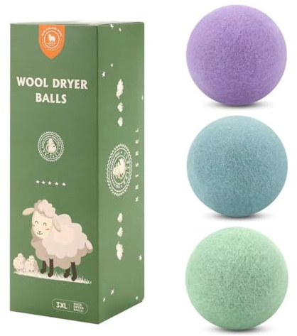 Wool Dryer Balls 3 Pack XL Colorful