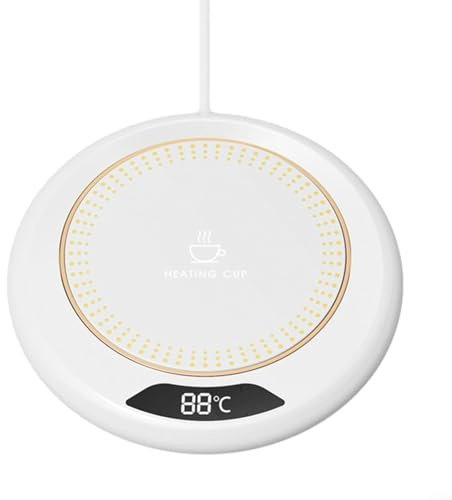 USB-Kaffee-Untersetzer, 20 W Tassenwärmer, 3 Gang-Temperatureinstellungen, genießen Sie jederzeit ein warmes Getränk (weiß)