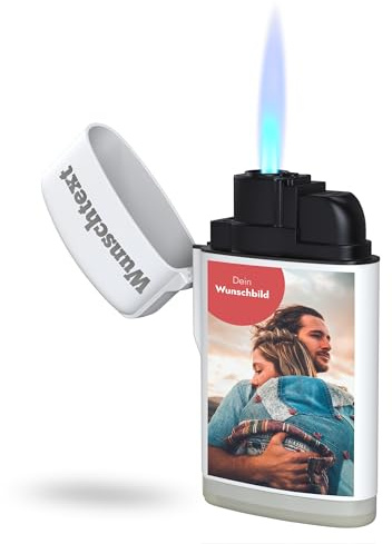 Geschenkfreude Feuerzeug personalisiert mit Wunschtext und Foto | Sturmfeuerzeug nachfüllbar, Geschenke Männer, Geschenkideen Männer Vatertag, Fotogeschenke
