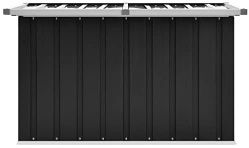 Willood Gartenbox Auflagenbox Kissenbox Aufbewahrungsbox Truhe Box Gartenmöbel Gartenkasten Gartentruhe Werkzeugkasten Anthrazit 109 * 67 * 65