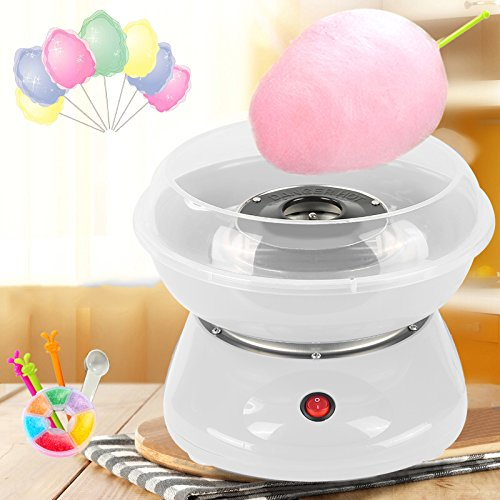 Machine À Barbe À Papa, Cotton Candy Machine, Machine À Bonbons En Coton, Électrique Candy Floss Maker 450w Avec Accessoires Pour Anniversaire Diverses Fêtes.Taille:27x26x18cm (blanc)