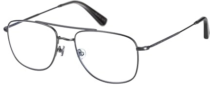 Savile Row Brille mit Sehstärke für Herren optional mit Sonnenbrillentönung oder Blaulichtfilter, Quadratisch, gefertigt aus Titan (inklusive Brillenetui)