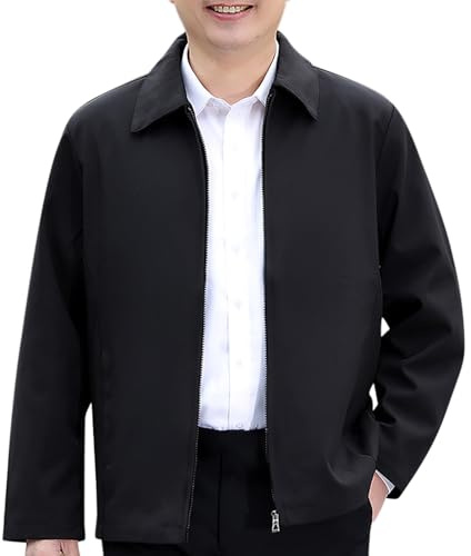 Caxndycing Veste demi-saison légère pour homme - Blouson fin - Veste de loisirs - Veste d'été décontractée - Veste d'aviateur sportive avec plusieurs poches - Col montant décontracté - Automne -