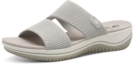Jana Dampantoletter, vegansk, tvättbar sandal, Lt Grey, 39 EU