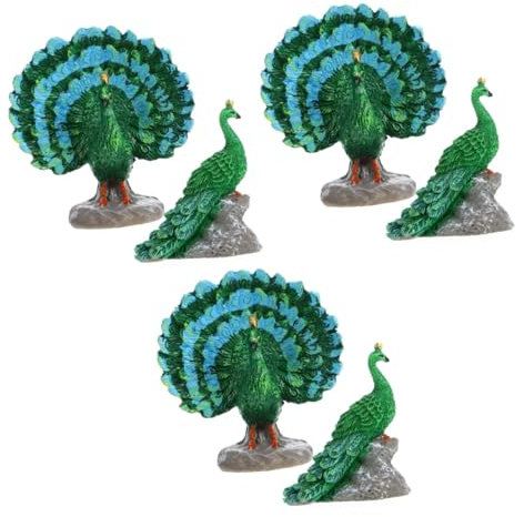 KOMBIUDA 6pièces Figurines Miniatures De Résine Décorations pour Jardin Balcon Et Intérieur De Colorées Et Réalistes