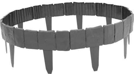TOBBOMEY 20pièces Bordure De Jardin Décorative Imitation Pierre pour Clôture Extérieure Décoration Aménagement Paysager