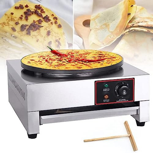 KLYDBMYT Crêpière Professionnelle, Appareil à crêpes, Plaque Gastro, crêpière, poêle à crêpes, revêtement antiadhésif, Accessoires, crêpière, Plaque à crêpes, crêpière électrique, Commerciale, 40 cm