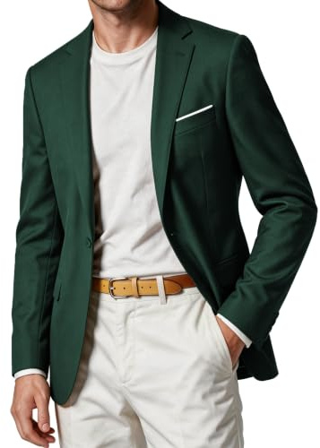 WYWK Mens Blazer Smart Casual Slim Fit Suit Lightweight Jacket Sports Coat | Breathable Fabric,Wrinkle Resistant,Blazer UK,Real Pockets,Single Button,Light Shoulder padding,Business,Wedding,Travel