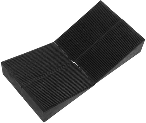 Yardenfun 4pezzi Cunei Per Ruote Auto in Gomma Blocchi Bloccaggio Impilabili Per Camper Camion e Roulotte Antiscivolo Per Garage e Parcheggio Sicuro