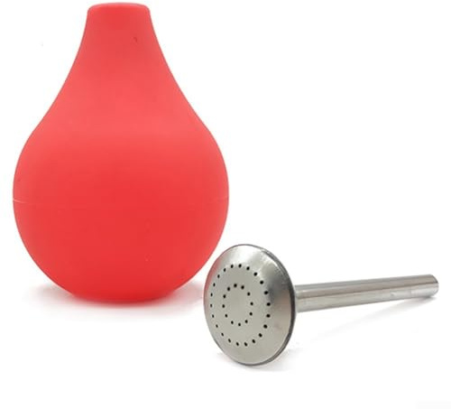 Yuanpgky Pulvérisateur de plantes pour jardin et fleurs, grand atomiseur avec long bec, boule d'arrosage en PVC et acier inoxydable pour l'entretien des plantes d'extérieur (rouge)