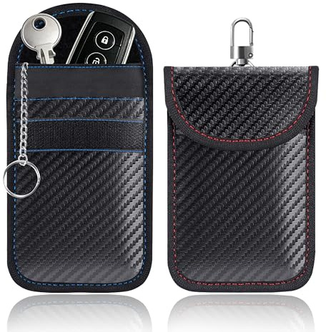 ALLY-MAGIC Keyless Go - Funda protectora para llave de coche, bloqueo RFID para llaves de coche modernas, protege contra robos y perturbaciones de señal, diseño de carbono robusto con práctico