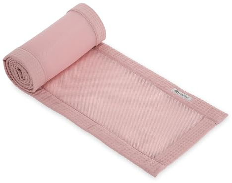 FabiMax Beistellbett Bettumrandung aus Mesh & Waffel – Atmungsaktiv, luftdurchlässig & waschbar – Passend für Boxspring Beistellbett (Rosa, Für FabiMax Boxspring Beistellbett)