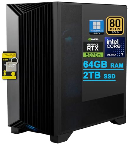 msi Aegis R2 AI 2nd Gaming Desktop Intel 20-core Ultra 7 265 64GB RAM 2TB SSD GeForce RTX 5070 Ti 16GB (Up to 1406 Tops) 5Gb Ethernet WiFi7 360mm Liquid Cooler 750W 80+ Gold PSU Win11Pro ICP Hub