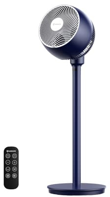 Airmate Pedestal Fans for Bedroom 25dB, 1600m³/h Air Circulation Standing Fan, 12in Fan Blades Oscillating Cooling Fans 12 Speeds Electric Fans 12H Timer Remote Control, for Home Office, 40in Height