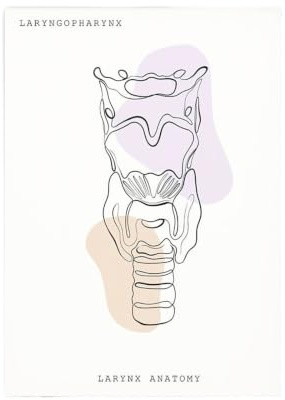 1st Minimalistisk Färgglad Anatomy Line Medicinsk Affischtryck Väggkonst Väggmålning Öron Larynx Hjärta Dukmålning Läkare Present Klinik Inredning(C,30x40cm Unframed)