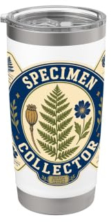 Cyanotype Botanical Fern Wildflower Art Stainless Steel Insulated Tumbler