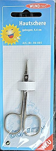 Wundmed Hautschere, Silber, 8,6 cm