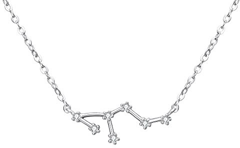Clearine Costellazione Collana Donna Leone Argento Delicato Zirconia Cubica Oroscopo zodiacale Speciale Ciondolo