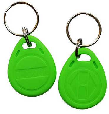 YARONGTECH rfid fobs 125 khz em4100 id dörråtkomstnyckel (paket med 100) (grön)