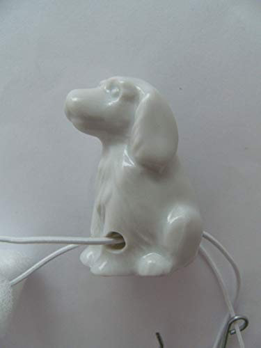 Lindner Porzellan Tropfenfänger Hund, Cocker Spaniel, weiß, für Kaffee- oder Teekannen, Tier Hunde