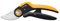 Fiskars Bypass-Gartenschere, Plus PowerLever, P721, Für frische Äste und Zweige, Antihaftbeschichtet, Edelstahl-Klingen, Länge: 21 cm, Schwarz/Orange, 1057170