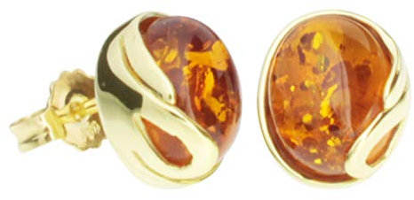 Ohrstecker - Melanie - Gold 585/000 - Bernstein
