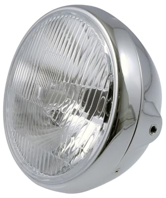 2EXTREME Scheinwerfer Motorrad British-Style 7 Zoll H4, seitliche Befestigung, Standlicht
