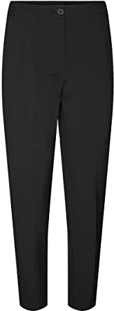VERO MODA Vmsasie HR Tapered-Pantaloni Noos Carota, Nero, 36W x 34L Donna