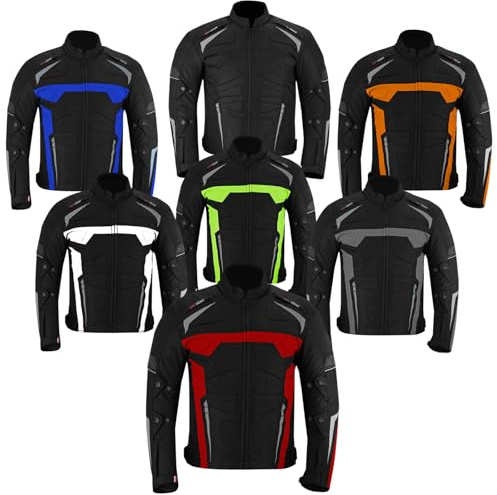 PROFIRST Motorbike Jacket For men's Waterproof and protective jacket for motorbiking (Black, L)
