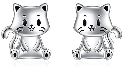 VONALA Sterling Silber Niedliche Tiere Ohrringe Hochland Kuh/Hase/Fuchs/Corgi/Dinosaurier/Biene/Axolotl Ohrstecker für Geburtstag Geschenke für Damen Mädchen Frauen