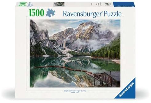 Ravensburger - Puzzle 1500 Pezzi Lago Di Braies | Puzzle Per Adulti 1500 Pezzi | Puzzle Adulti Per Bambini Dai 14 Anni In Su | Regalo Compleanno Per Bambini Dai 14 Anni In Su | Misure 80x60cm